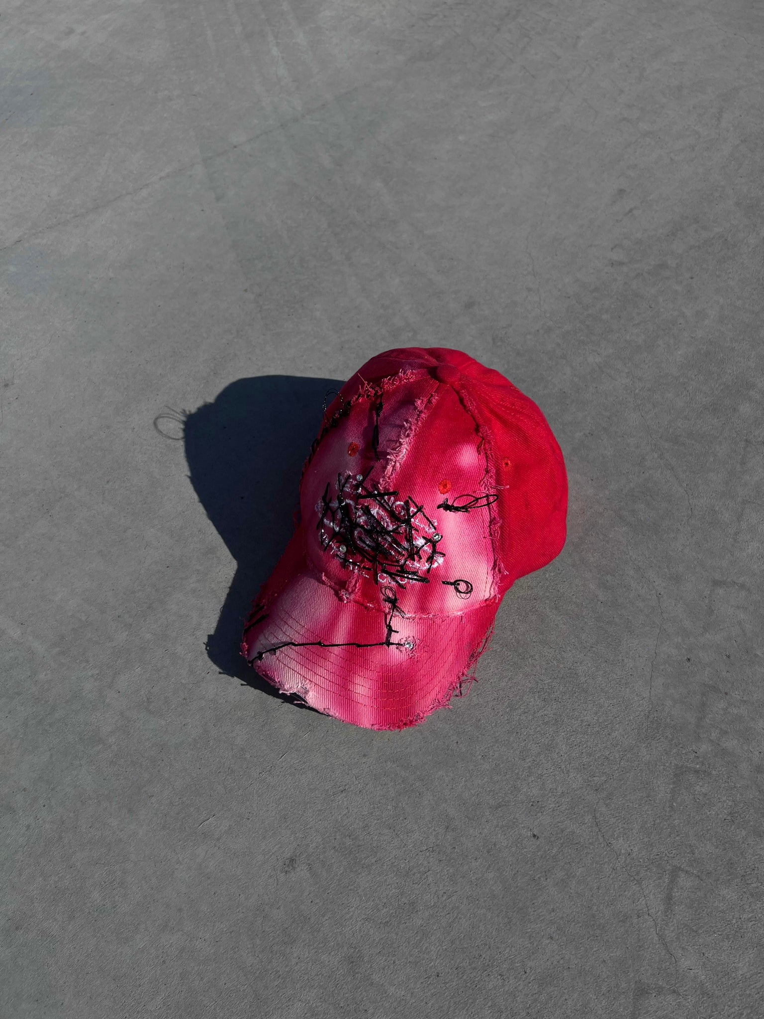 UPCYCLED CAP - RED RAW