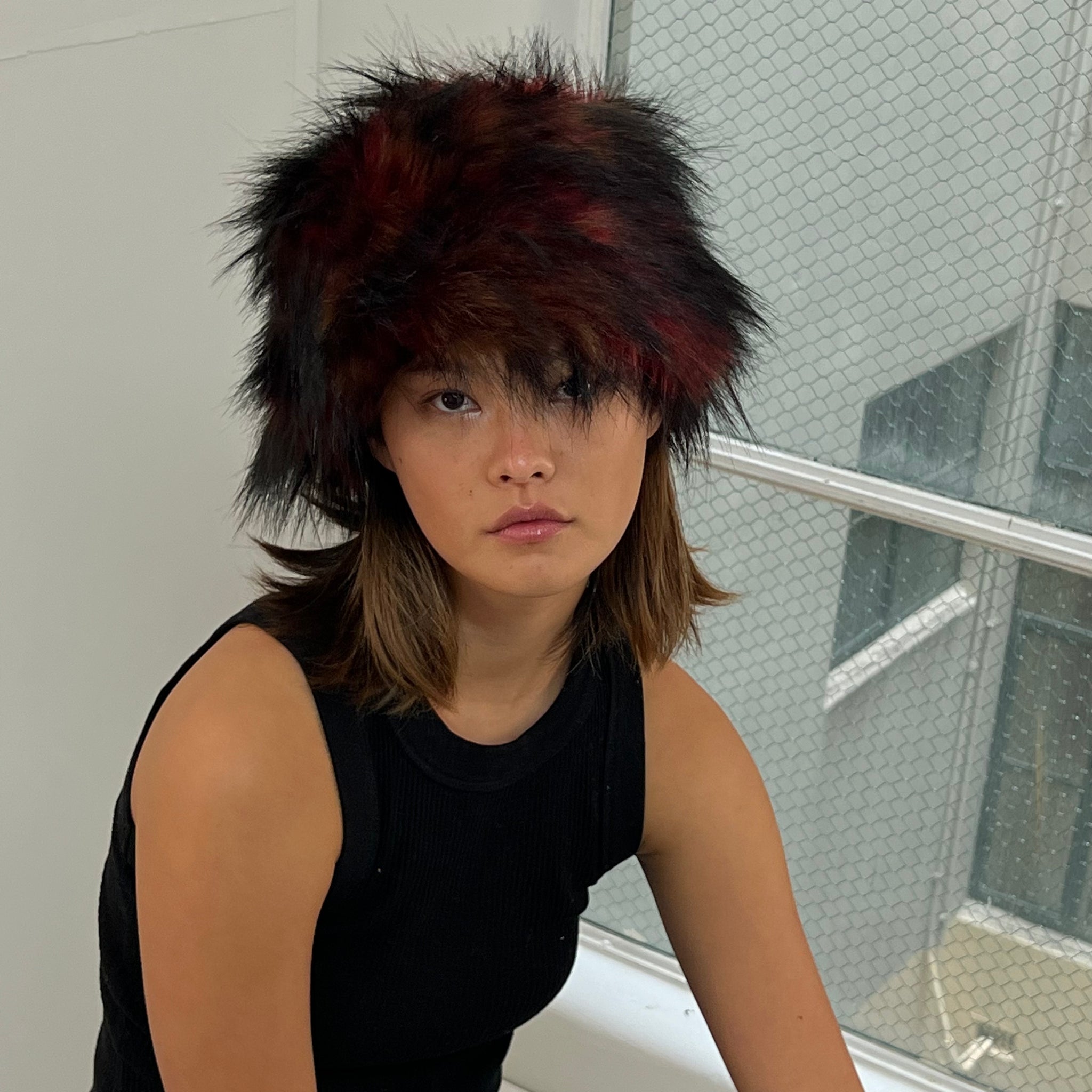 FAUX FUR HAT - LAVA