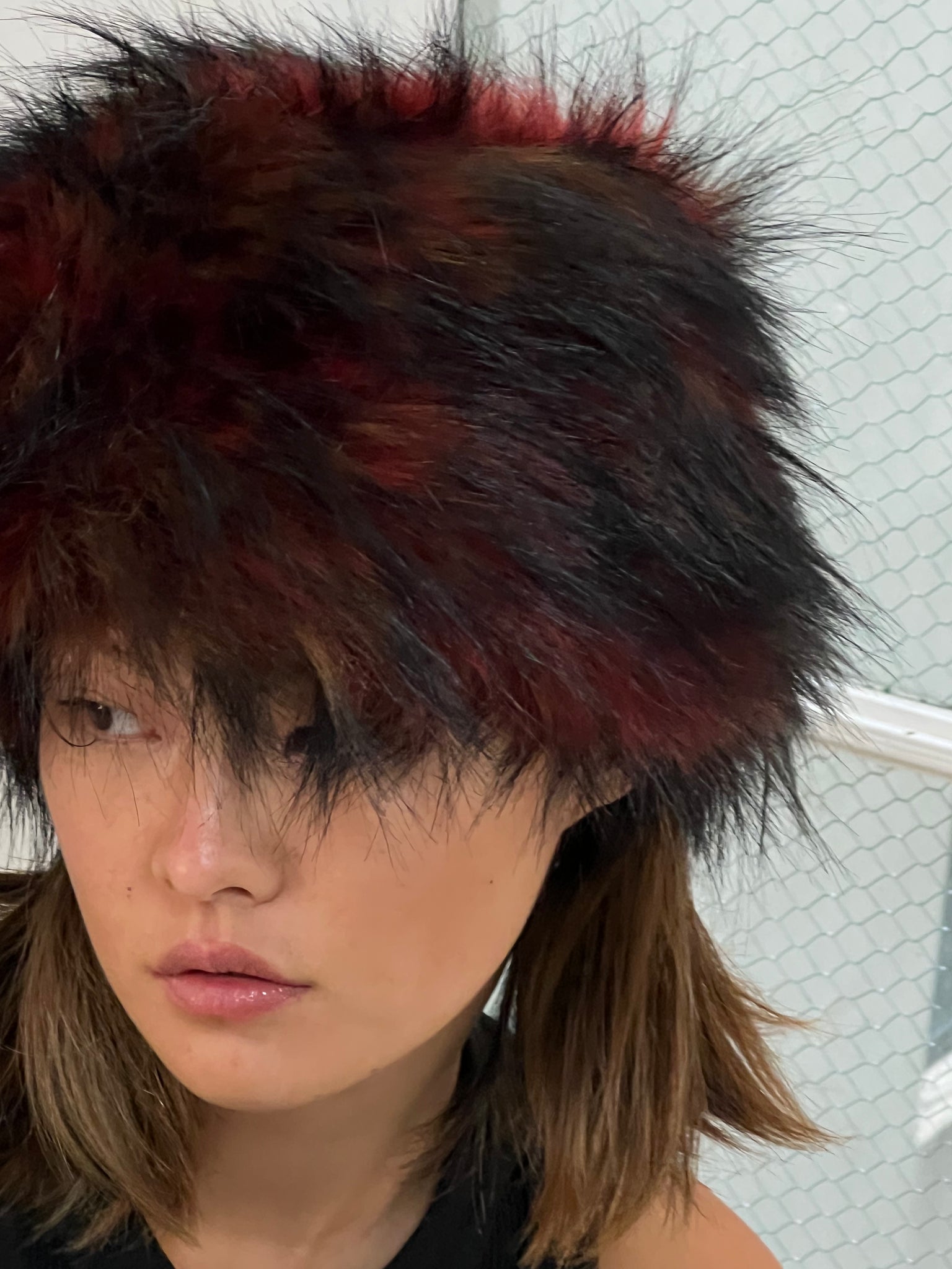 FAUX FUR HAT - LAVA