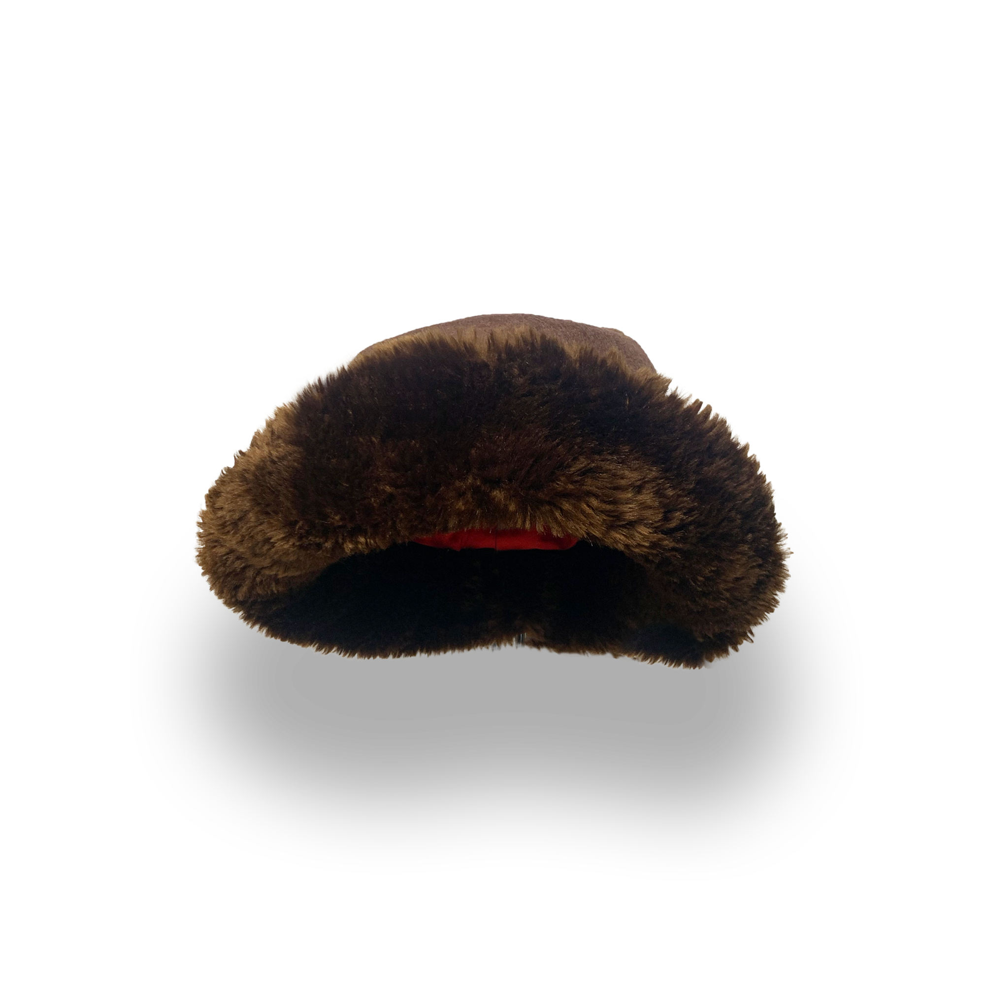 FAUX FUR HAT - BROWN BEAR MANE