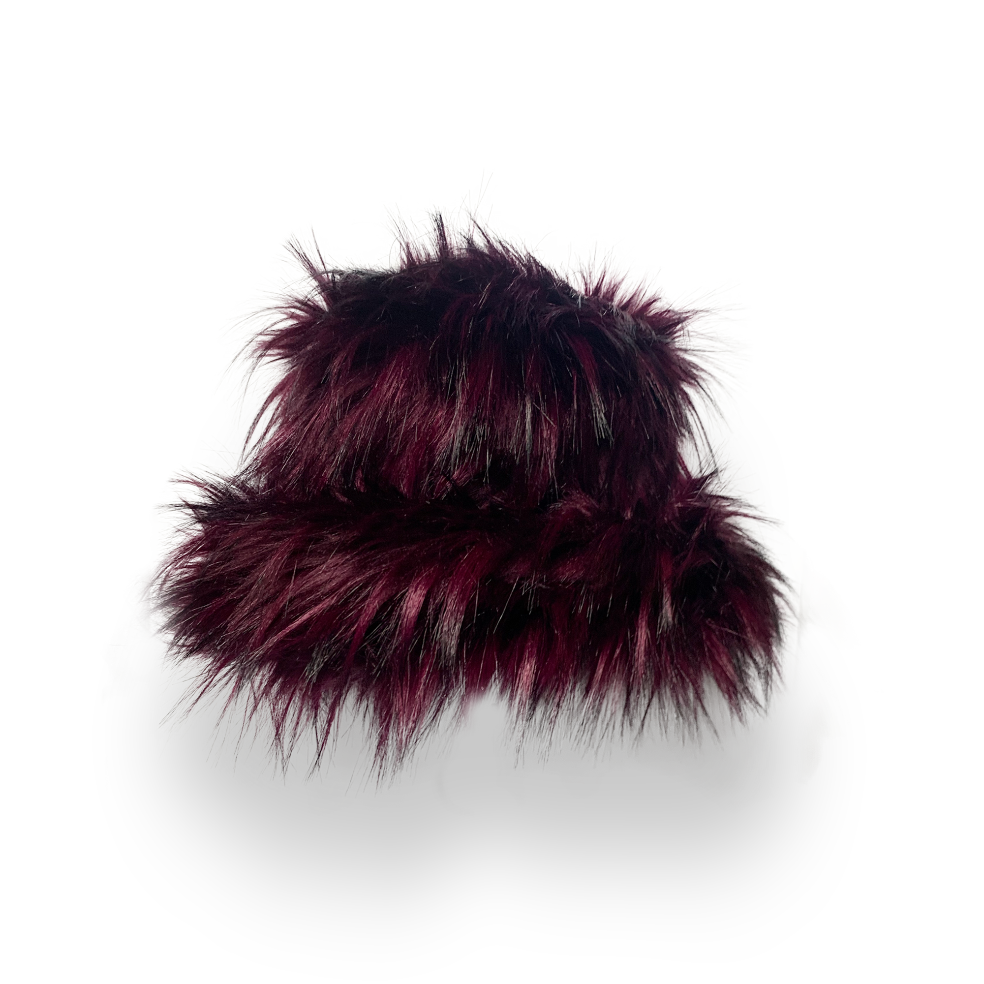 FAUX FUR HAT - RASPBERRY WINE