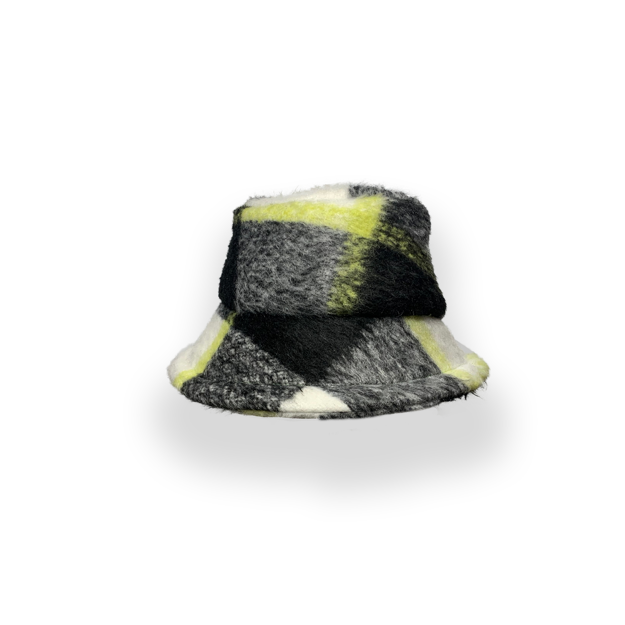 BUCKET HAT - WOOLLY YELLOW CHECK